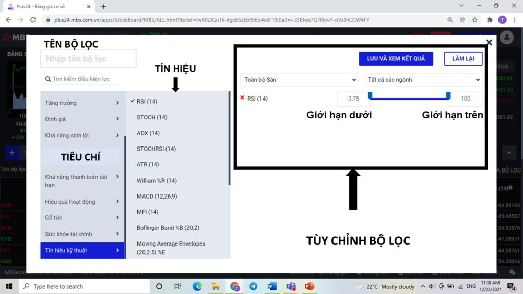 Hướng dẫn xây dựng bộ lọc tín hiệu mua bán cổ phiếu hiệu quả 2 Hướng dẫn xây dựng bộ lọc tín hiệu mua bán cổ phiếu hiệu quả