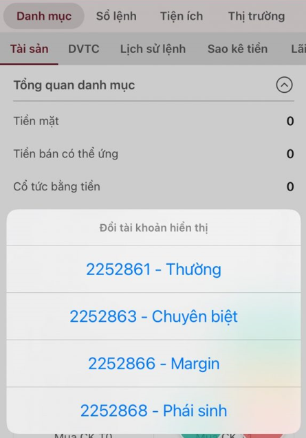 Phân biệt các tiểu khoản của tài khoản chứng khoán